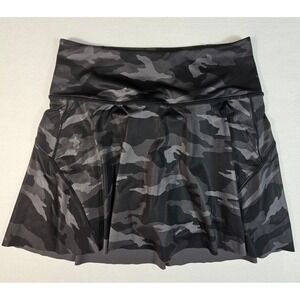 Athleta Ace Printed Tennis Skort 15.5 Gray Camo Athletic Skirt 981058 Womens S